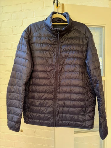 UNIQLO MEN'S BLACK ULTRA LIGHT PACKABLE DOWN ZIP JACKET MEDIUM video thumbnail