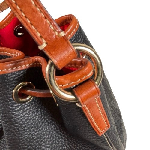 Dooney & Bourke Drawstring Bucket Shoulder Bag Pebbled Leather Hobo Tote Purse - Picture 22 of 24