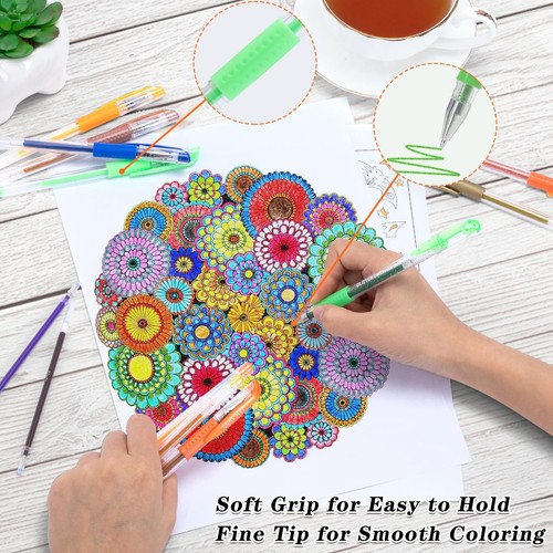 Gel Pens for Adult Coloring Books, 160 Pack Artist Colored Gel Pen with 40% More - Picture 4 of 7