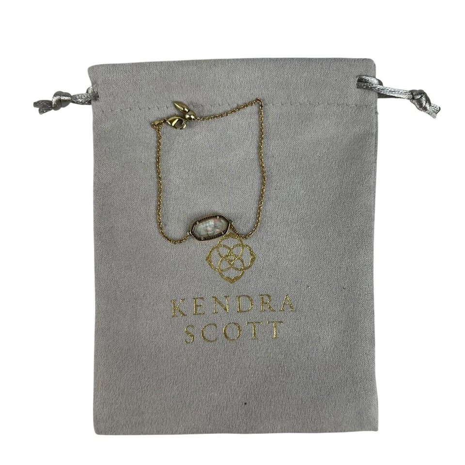 Pulsera Kendra Scott Elaina Vintage Tono Dorado Marfil Nácar Foto 3 de 4