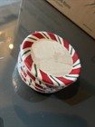 LONGABERGER Peppermint Twist Candy Cane Striped Coasters--Set of 4-- EUC Clean