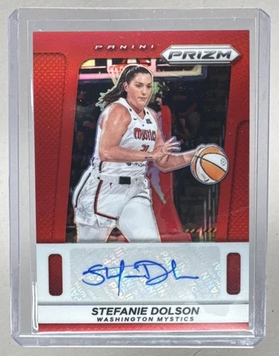 Stefanie Dolson 2025 Panini WNBA Prizm #TB-SD Red Throwback Signatures Auto /99