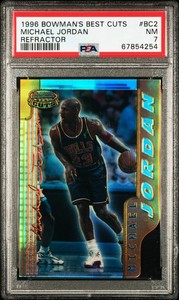 Michael Jordan 1996 Bowman’s Best Cuts Refractor #BC2 PSA 7 NM Near Mint Rare
