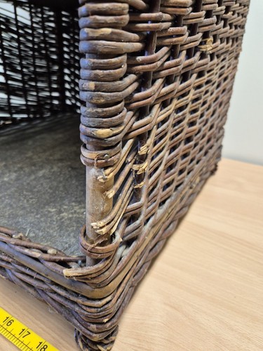 XXL Wicker Double Deck Log Store Basket logs kindling unique - Picture 11 of 17