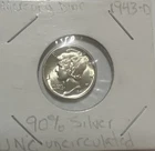 1943-D Mercury Winged Liberty Head Dime United States 90% Silver Uncirculated