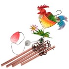 Iron Rooster Wind Chime -Chime Seortierter Farbwind -Chime Anhänger