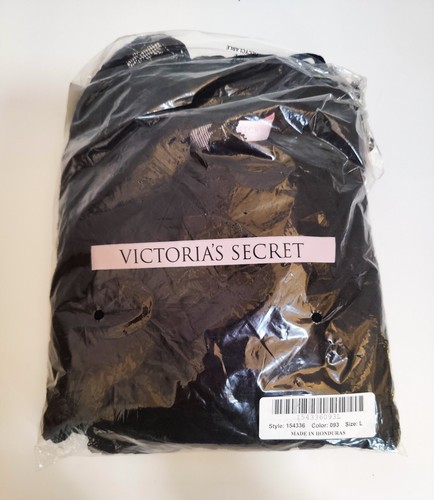 Victoria's Secret 2-teiliges Pyjama-Set durchsichtig schwarz Spitze Hose & Oberteil Größe LARGE - Bild 10 von 10