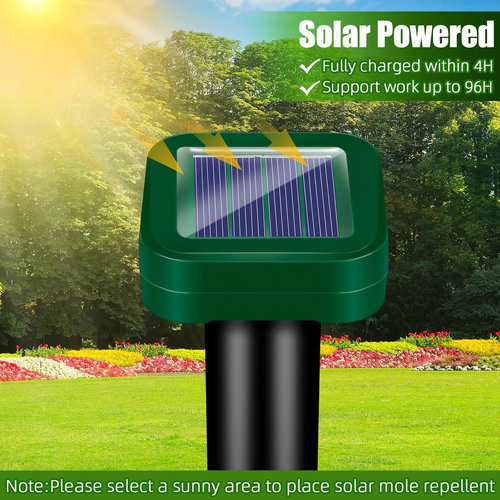 8Pack Mole Repellent Solar Powered, Snake Repellent for Yard, Waterproof Gopher - Picture 4 of 12