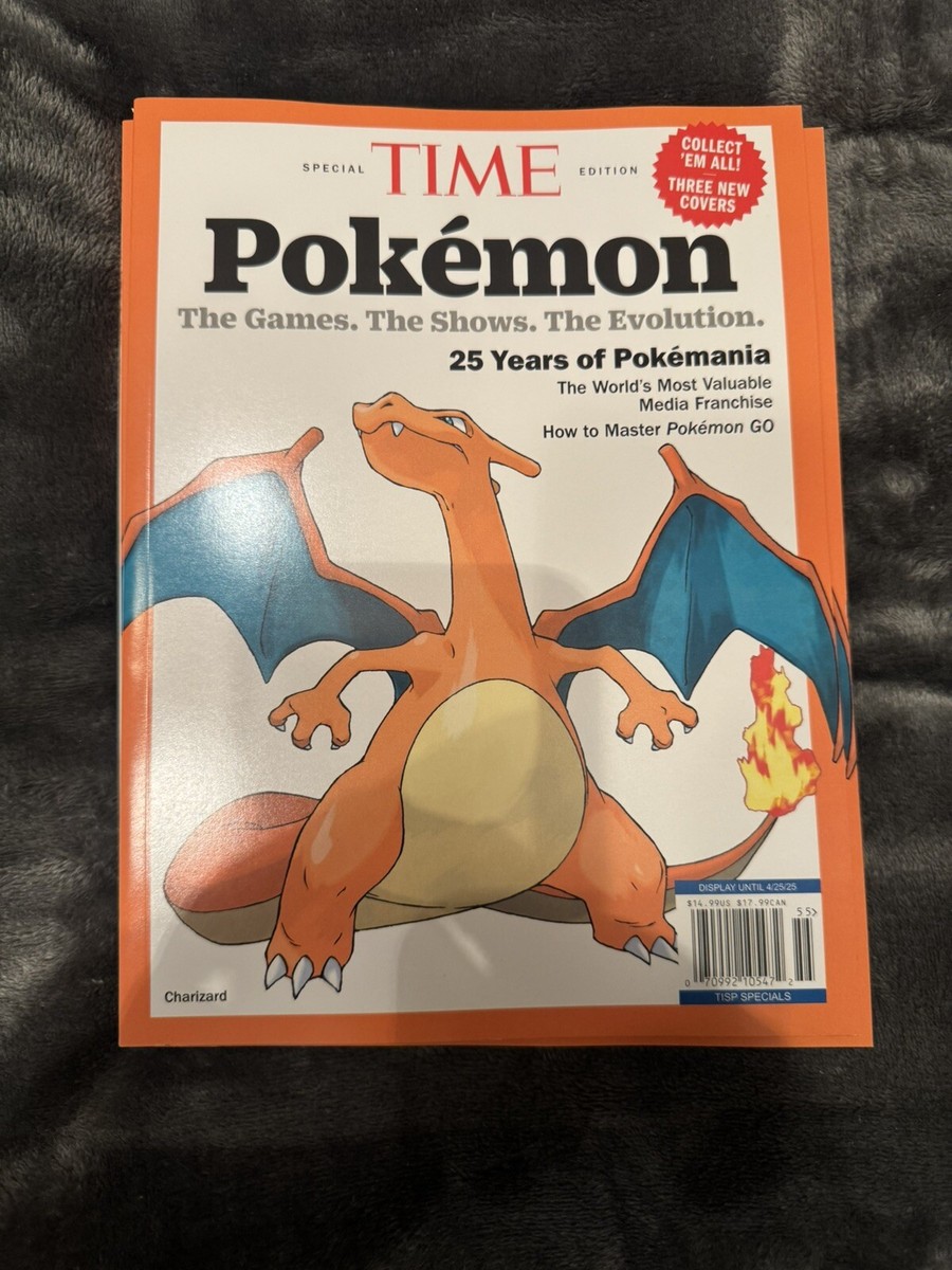 Pokemon Charizard Time Magazine Special Edition 25 Years In