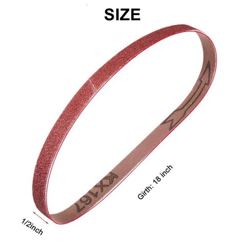 1/2 x 18" Sanding Belts 40 Grit 60PK Aluminum Oxide Sandpaper air belt sander - Picture 6 of 10