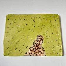 2006 Blue Sky Clayworks Ceramic Trivet Coaster Plate Pebble Path Grass Art Decor