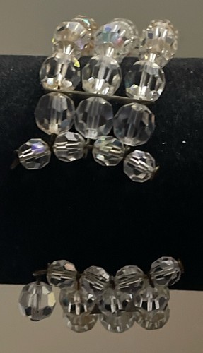 Vintage Crafting Wear Crystal Clear Wire Cuff Bracelet JH-56 - Picture 7 of 11