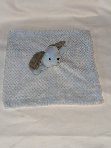 Okie Dokie blu peluche cucciolo cane orecchie marroni coperta di sicurezza strutturata Lovey Plush - Foto 4 di 9