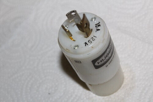 Neu alter Lagerbestand Hubbell D-56610-04 3-Draht Stecker Adapter Twist Lock/gerade - Bild 1 von 6