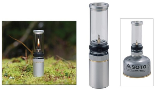 SOTO Hinoto SOD-260 Candle style gas lantern Silver Body Only Camping Outdoor - Picture 1 of 8
