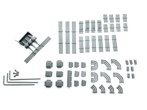 DAPR - TT: 120 Gauge Model Scenery Kit - Gas/Fuel Depot Modular Ground Pipe Kit - Bild 11 von 11