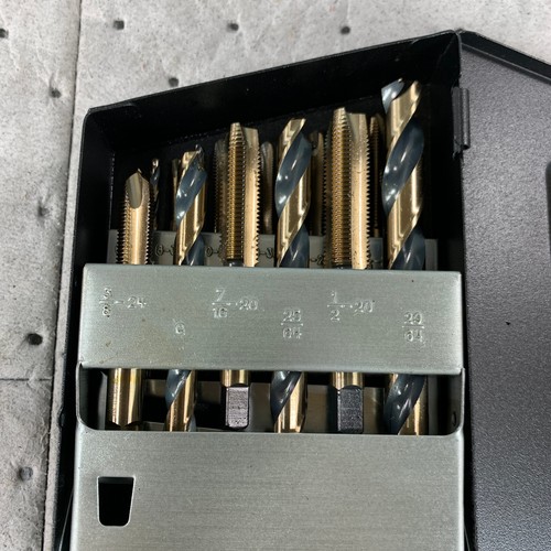 Norseman 18pc SAE #6 - 1/2" Dill & Tap Set Spiral Point Index MADE IN USA - Picture 5 of 7