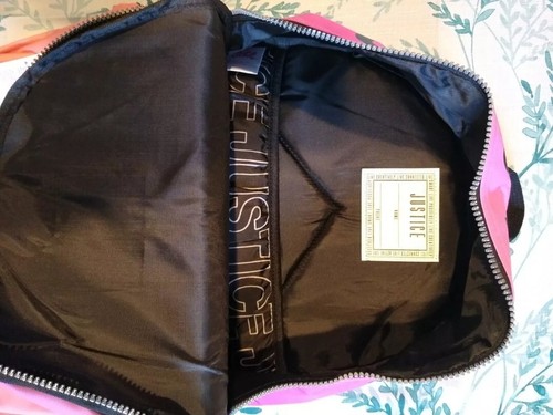 Justice Pink Ombre Full Size Rucksack mit abnehmbarem Beutel neu mit Etikett - Bild 6 von 6