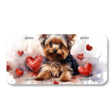 50 Different Yorkie Hearts Cute License Plates Variations