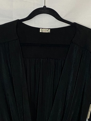 Intimately Free People Bodysuit Womens Medium Black Deep V-Neck Long Sleeve Top - Picture 7 of 12