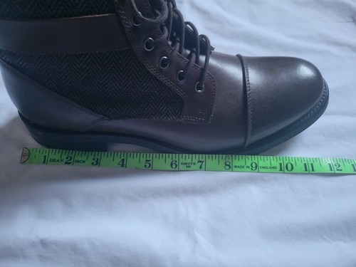 Bar III Men's Brown Boots Herringbone Devin Cap Toe Utility Mixed Media Size 9 M - Picture 12 of 12