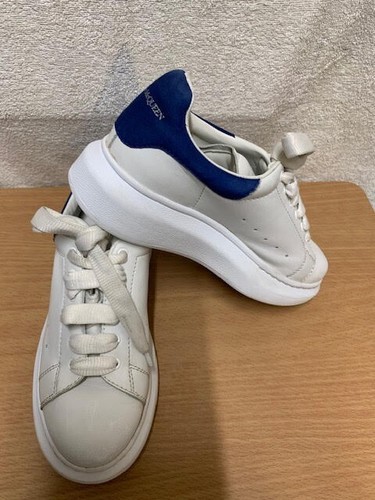 ALEXANDER McQUEEN Oversized Kids White/Blue Trainers . Sneaker Size UK 13 EU 32