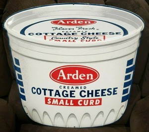 Vintage Arden Creamed Cottage Cheese Sign Embossed Metal