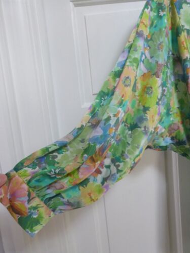 Ladies Green Floral ZARA Skater Style Dress Size Medium (12) - Picture 5 of 11