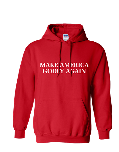 Christian Make America Godly Again Adult Hooded Sweatshirt