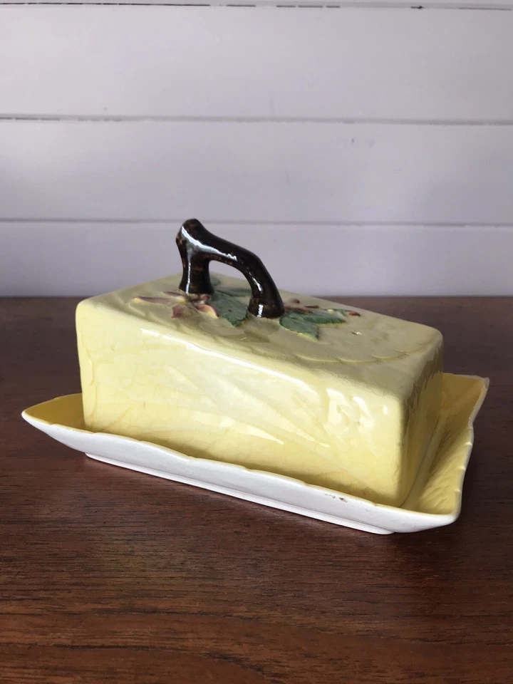 Vintage Carlton Ware Apple Blossom Lidded Butter Dish Made In England - image 2 of 4