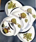 Servizio 6 piatti con frutti vintage ceramica italiana 50'-70' fatto a mano