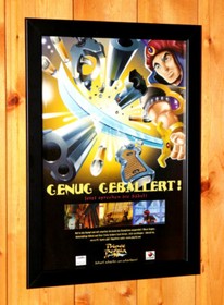 Prince of Persia 3D Old Rare Small Poster / Vintage Ad Page Framed Dreamcast 