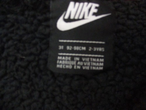 NIKE Size 2-3 YRS Baby Girls Full Zip Pocket Sherpa Lined Athletic Jacket 376 - Picture 4 of 6