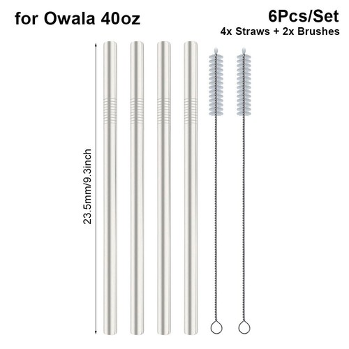 Wieder verwendbar Edelstahl Stroh  Für Owala 16oz 19oz 24oz 32oz 40oz - Foto 16 di 16