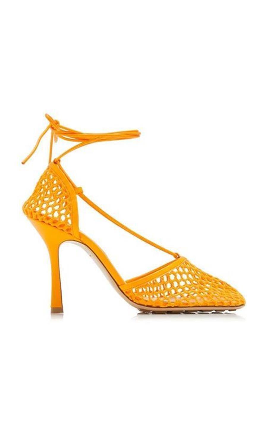 bottega veneta yellow heels