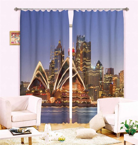 Large Stadium Light Building Digital Printing 3D Blockout Curtains Fabric Window - Imagen 2 de 5