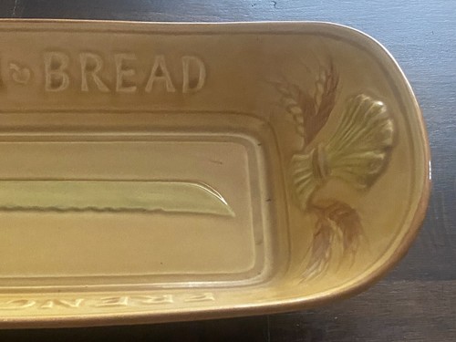 Los Angeles Potteries French Bread Loaf Bowl Tray #25 Calif. USA 17X8” Vintage - Picture 4 of 8