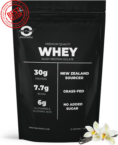 Pure Product Whey Isolate 1kg – 30g Protein, Grass-Fed, Fast Absorb, Vanilla - Picture 10 of 12