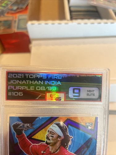 2021 topps fire jonathan india ECG 9 Rookie - Picture 4 of 4