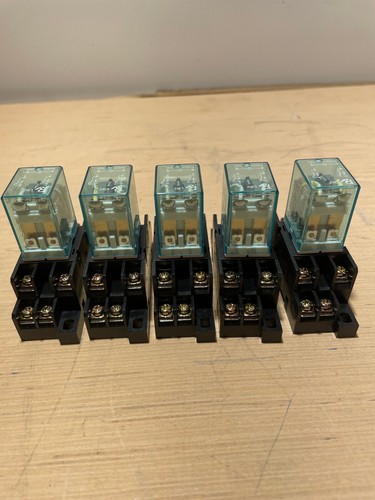 Lot of 5 Rayex 24VDC Relay LB2-24DS 8 Pin DPDT 12 Amp @240VAC / 30VDC