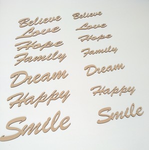 Wooden Words Sign Wedding Wall Decor Believe Love Smile Hope Happy