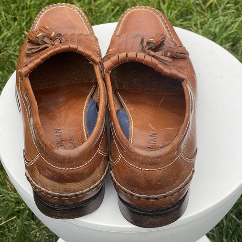 Bostonian Stadium Schuhe Herren 9 M Elegant Braun Leder Slipper Quasten Kilt Halbschuh - Bild 8 von 18
