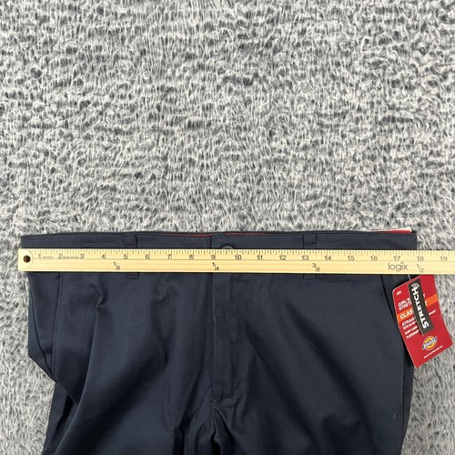 Dickies stretch Pant Girls 18.5 Navy Blue classic fit straight khaki work chore - Picture 11 of 22