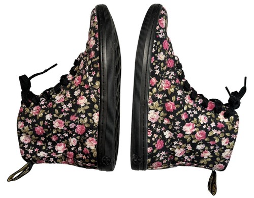 DOC MARTENS Hackney Combat Boot Size EU 38 US 6 Canvas Shoe Floral Cottagecore - Picture 5 of 11