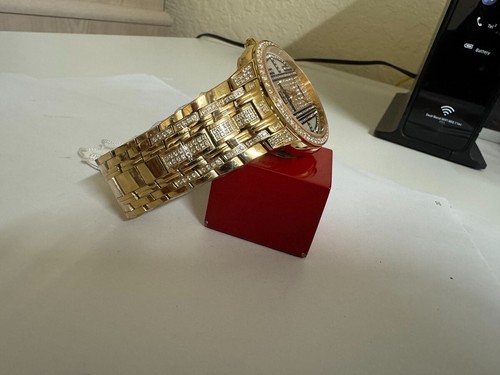 NOS Unisex Christian Bernard Paris High-end CZ accented watch 44mm - Picture 2 of 5