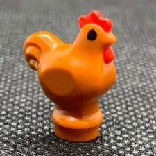New LEGO Rooster CHICKEN Dark Orange Castle Farm Chick Hen Bird Animal 1413pb01