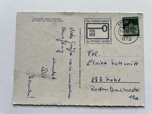 AK Neunkirchen Saar um 1960 - Bild 2 von 2