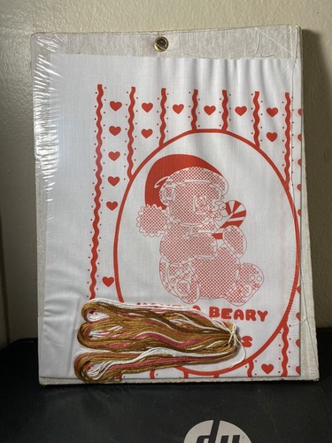 Vogart Crafts Stamped Cross Stitch 2971A & 2971E Christmas Bear Santa’s Sleigh - Picture 4 of 7