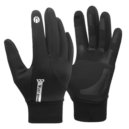 Thermal Gloves Cycling Windproof Full FingerGloves Touch Screen Fleece MTB Bike - Picture 13 of 13