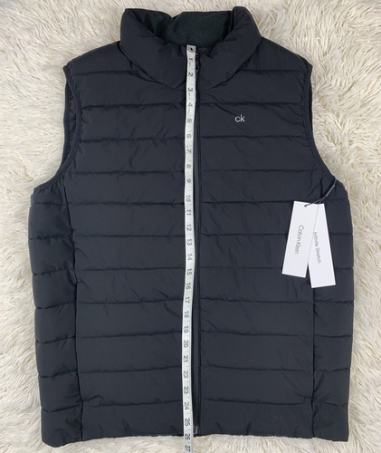Calvin Klein Mens Full Zip Puffer Vest, Sorona Auro | Black | Sz: M | $125 | NWT - Picture 9 of 12